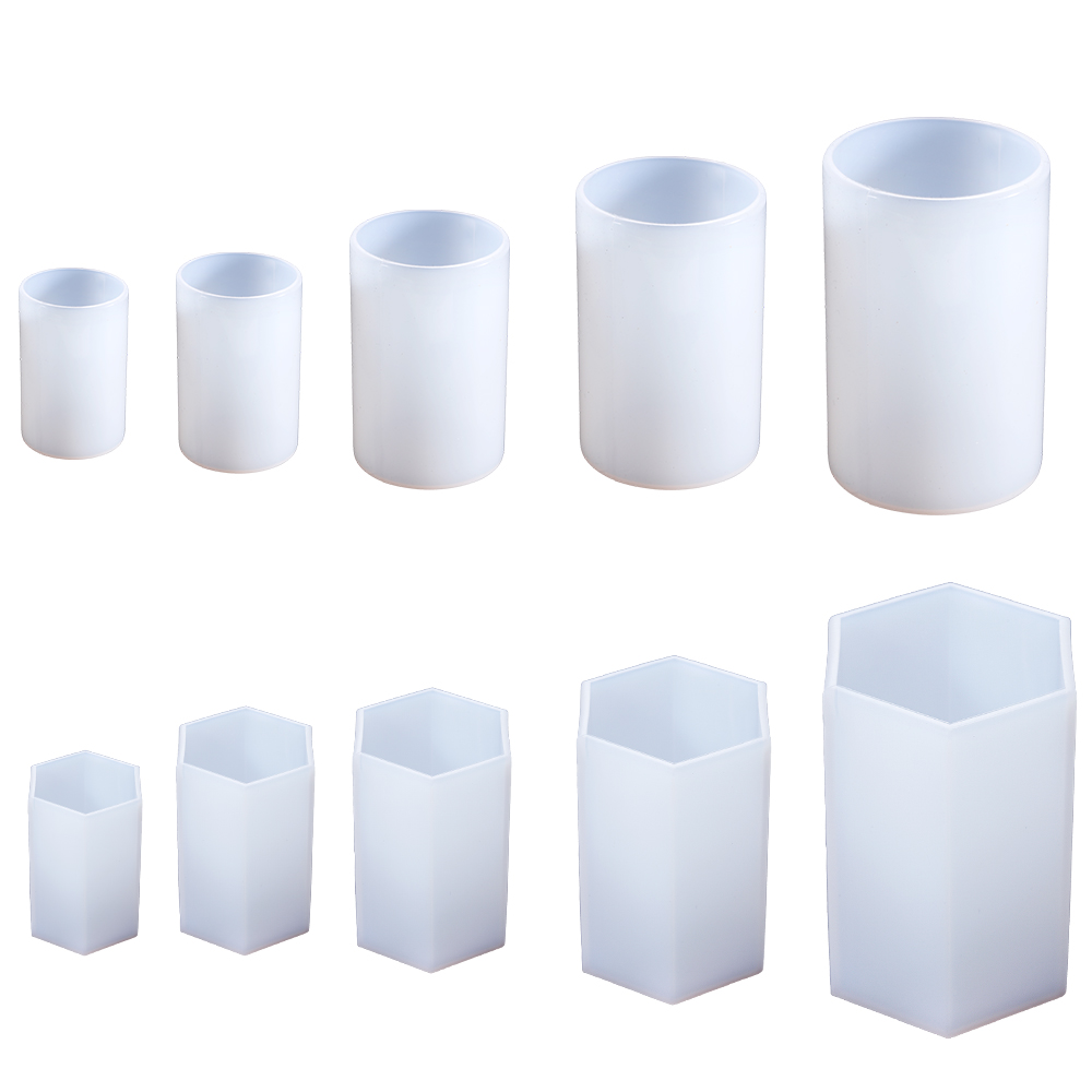 Serving Tray Mold - Molde de silicone cilíndrico hexagonal, resina
