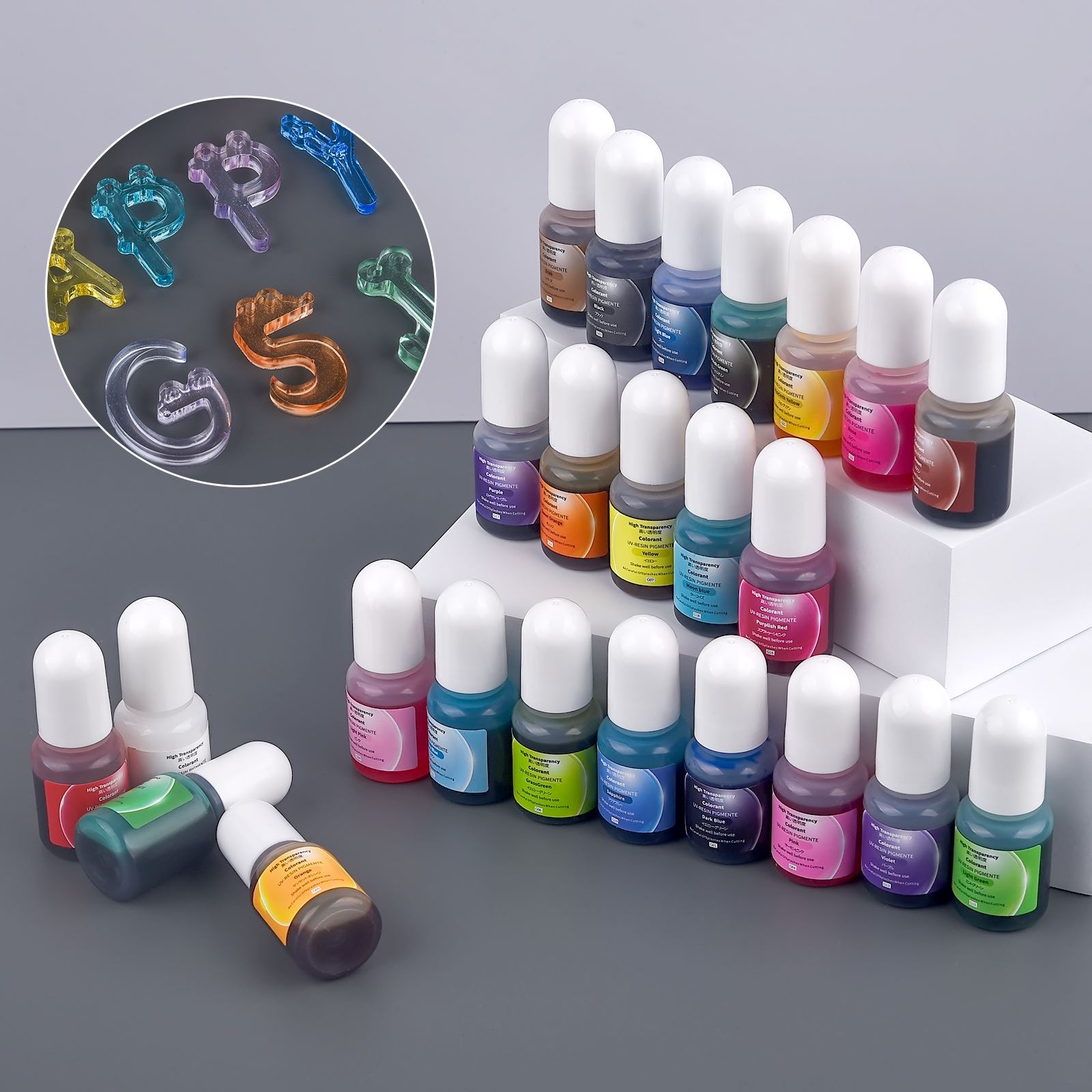 24 cores 5ml pigmento de resin - Epoxy Uv Resin Kit avaliação e preço